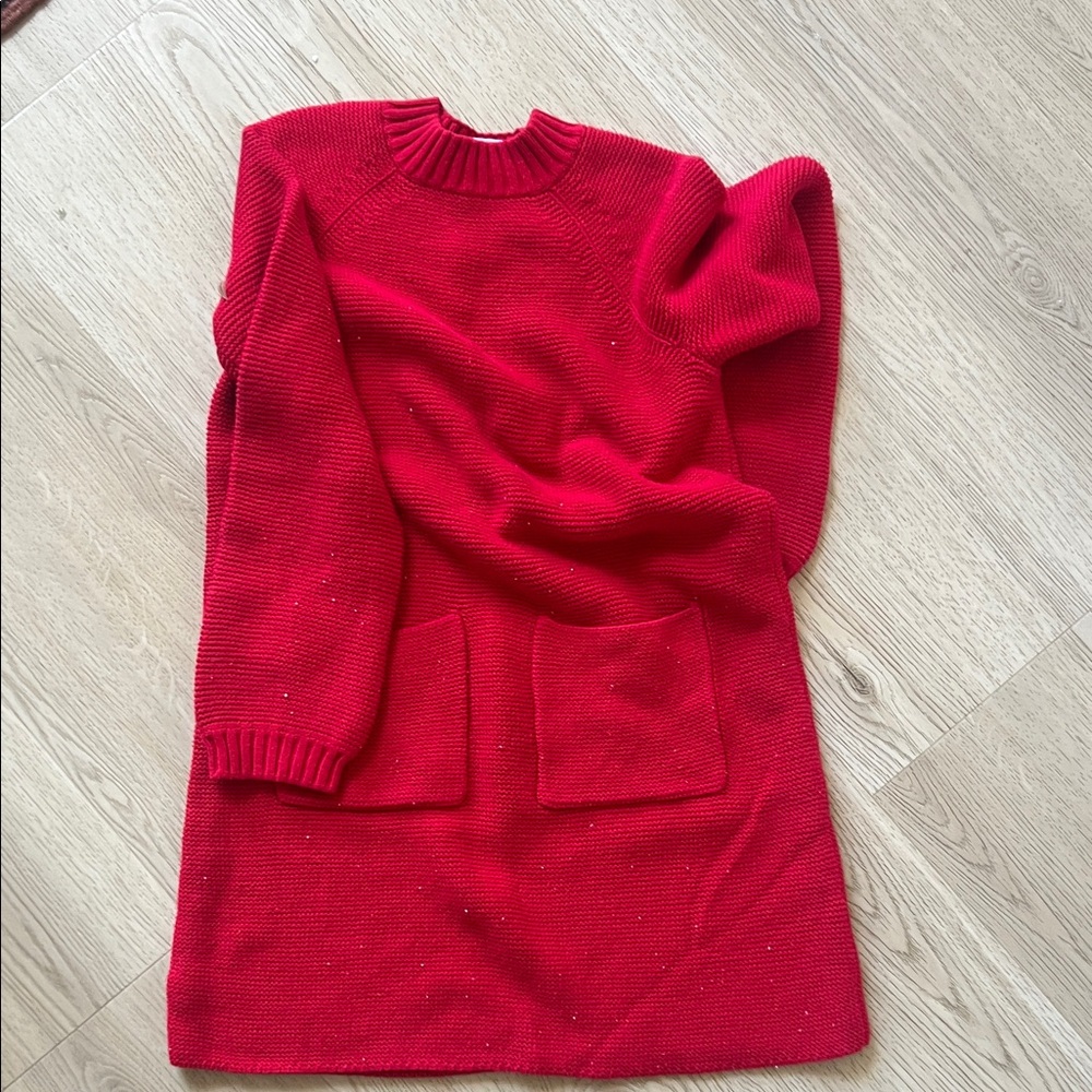 Hanna andersson red sweater dress